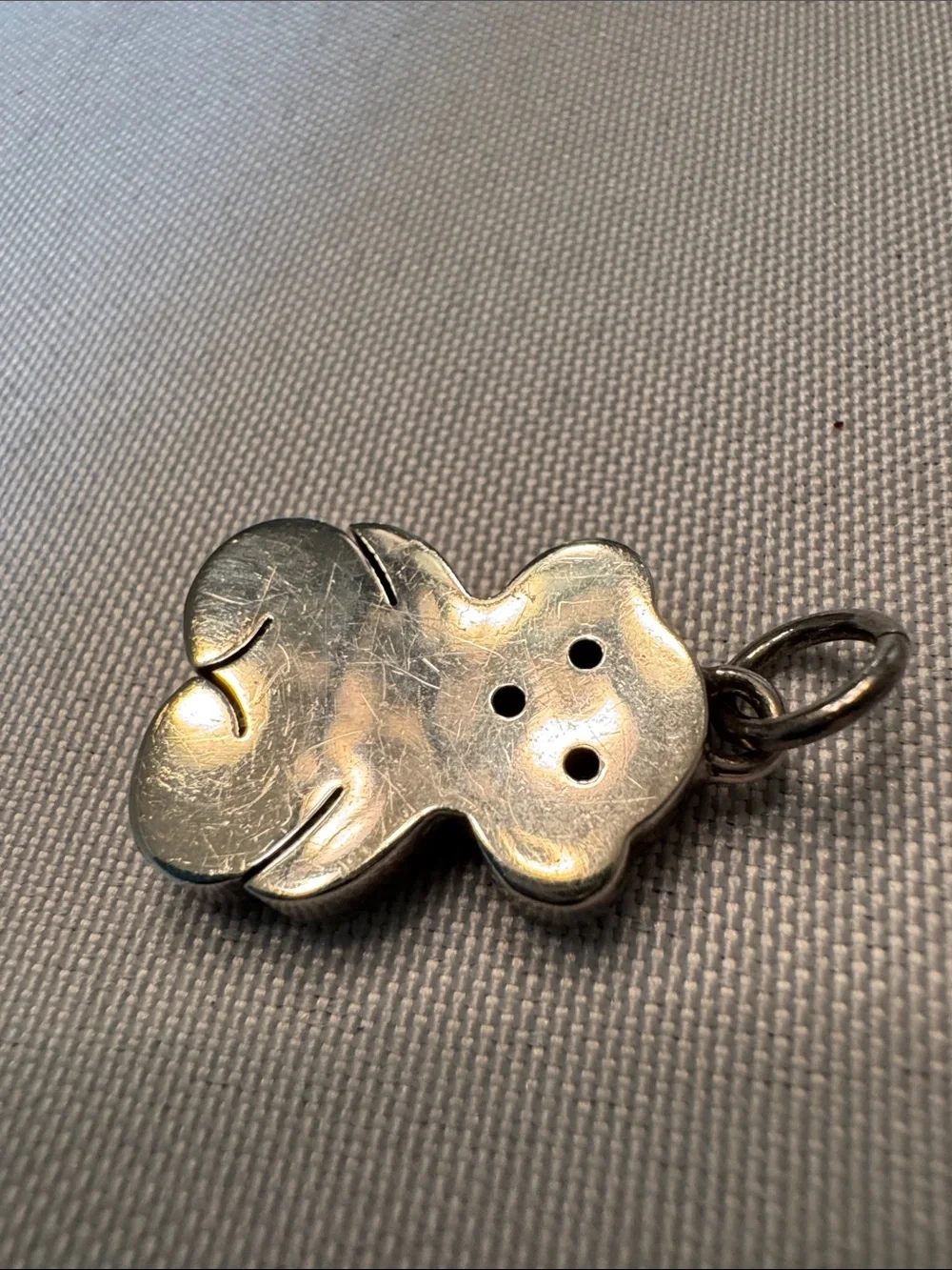 Sterling 925 Silver Teddy-Shaped Small Pendant